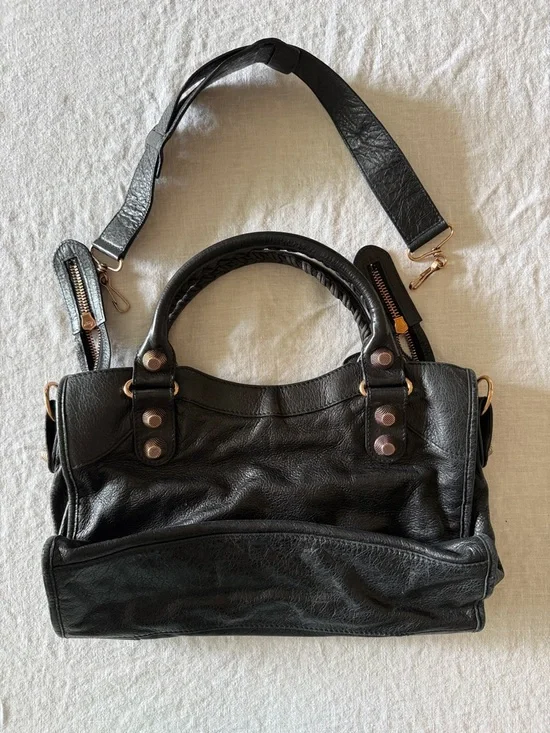 Balenciaga Giant 21 Rose Gold Hardware Black City Shoulder Bag. Rare - Picture 3 of 13